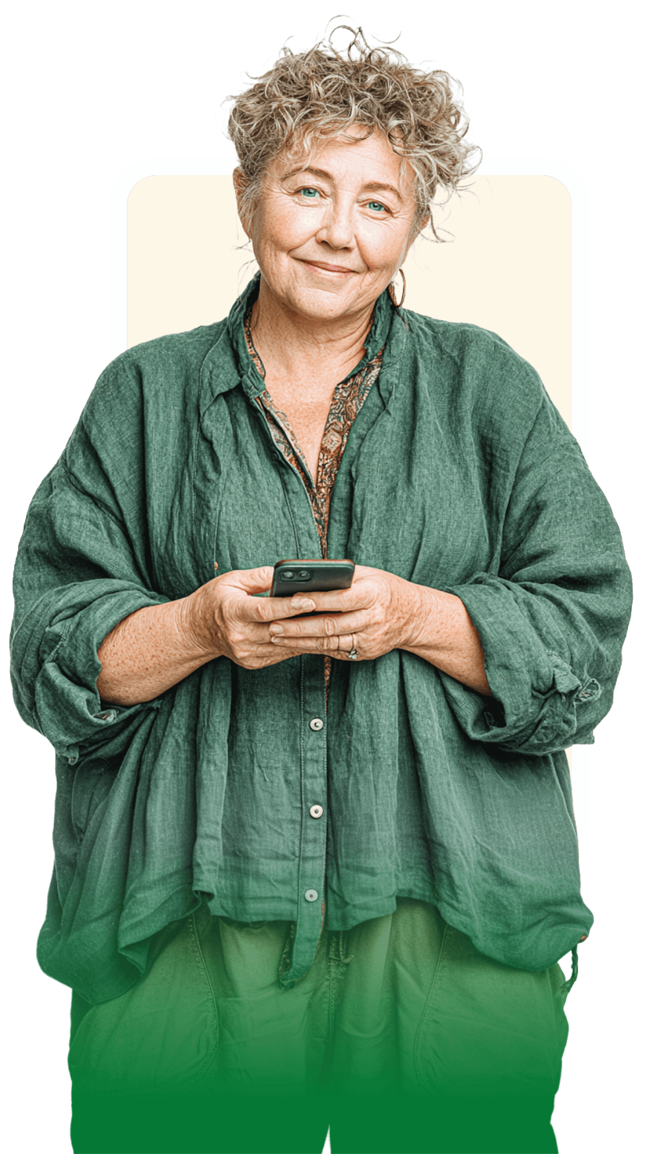 Confident Australian retiree
